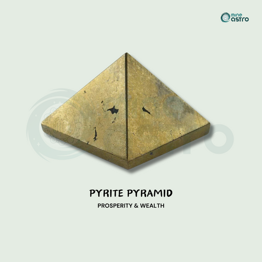 Natural Pyrite Stone Money Attraction Pyramid for Home & Office