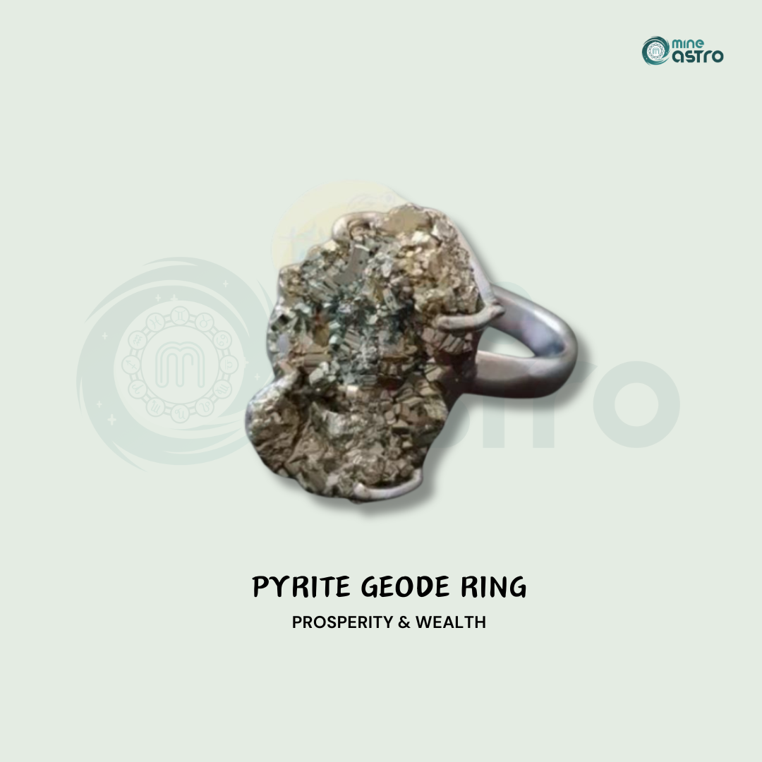 Pyrite Geode Ring