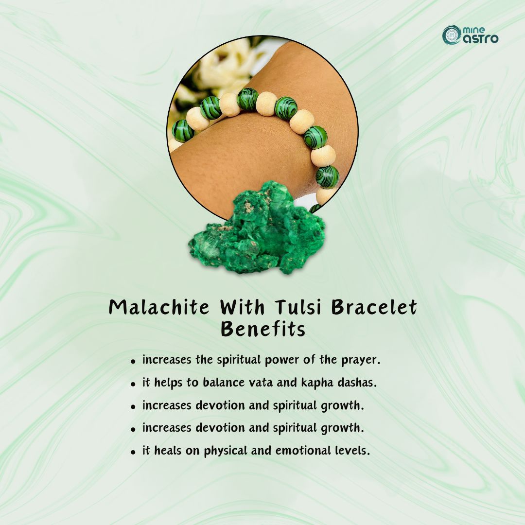 Malachite With Tulsi Bracelet