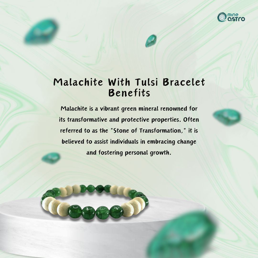 Malachite With Tulsi Bracelet